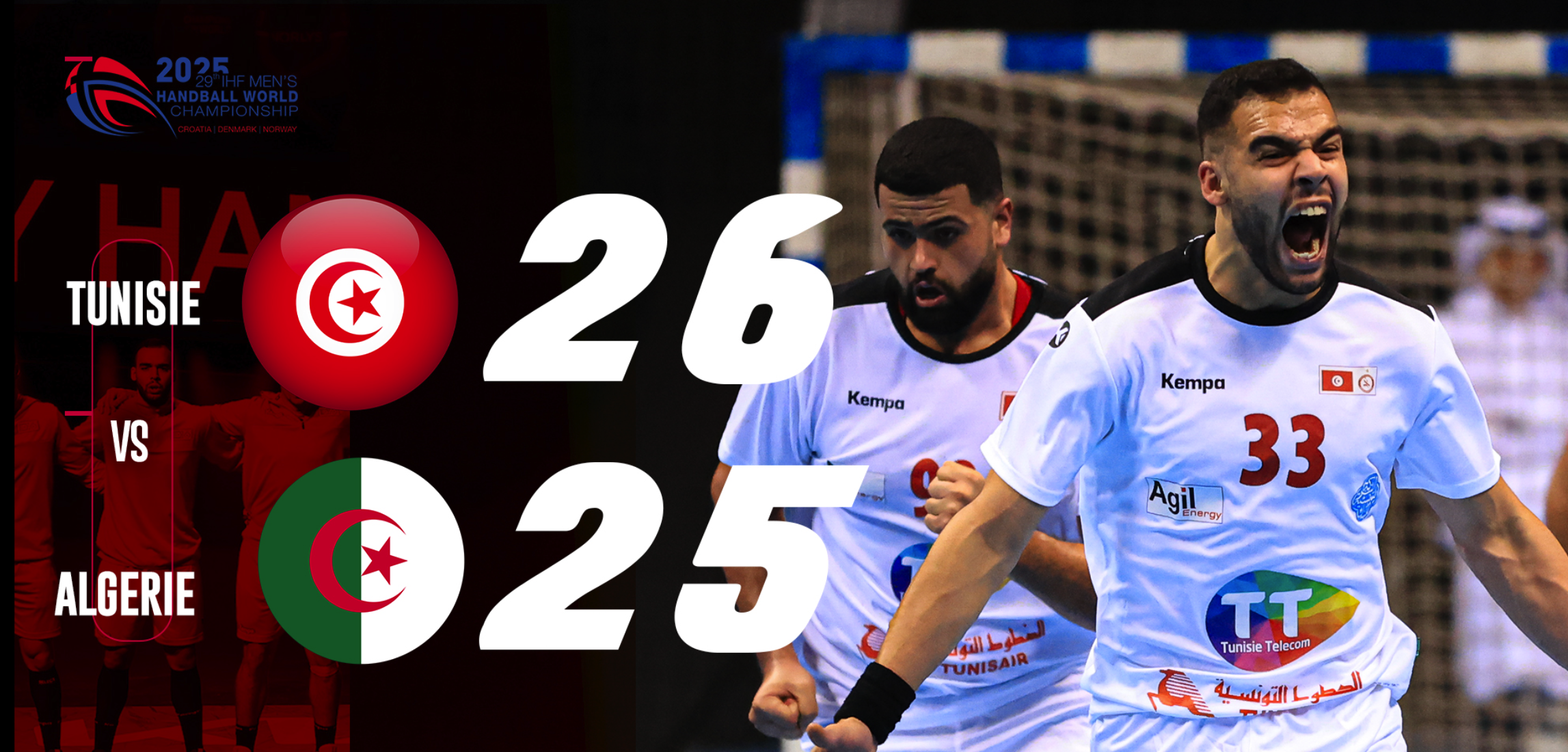 Mondial de handball : La Tunisie arrache une victoire cruciale contre l’Algérie