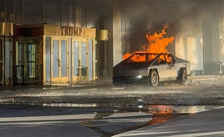 Explosion d’un Tesla Cybertruck devant l’Hôtel Trump à Las Vegas : Enquête en cours sur un incident troublant