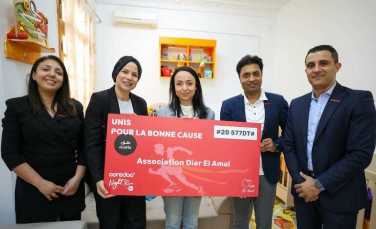 Ooredoo Tunisie reverse les fonds de la Ooredoo Night Runby Xiaomi à l’association Diar El Amal