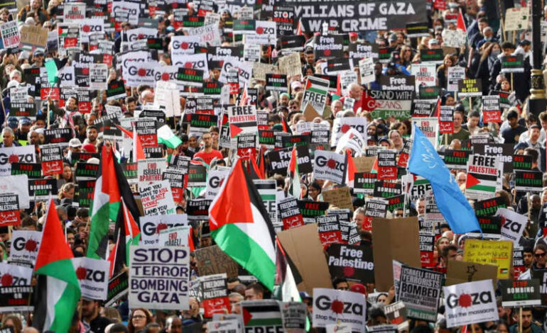 Manifestations internationales pour un cessez-le-feu à Ghaza