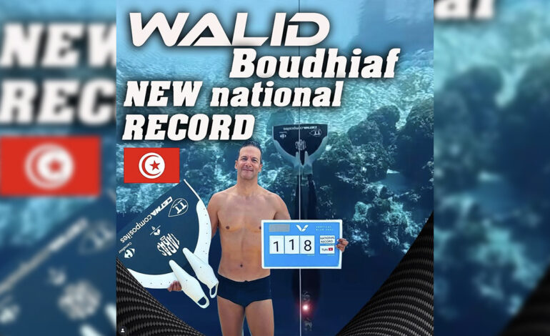 Vertical Blue 2025 : Walid Boudhiaf hisse la Tunisie au sommet avec un record à 118 mètres